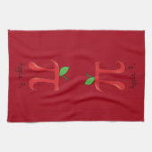 Pomme Pi Cute Math Pi Day Pie Cuisine Serviette de (Horizontal)