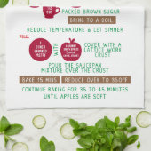 Pomme Pie Recette Cadeau Thé Cuisine Serviettes (Plié)