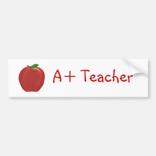 Pomme rouge, autocollants de pare-chocs A+ de l'en
