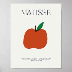 Pomme rouge découpe Matisse Minimaliste Impression