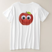 Pomme rouge drôle avec yeux de googly (Design dos)
