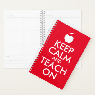 Pomme rouge Gardez le calme et Enseigner sur