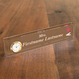 Pomme rouge gras – Plaque de bureau personnalisée 