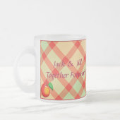 Pomme Rouge Plaid Photo Mug personnalisable (Gauche)