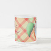 Pomme Rouge Plaid Photo Mug personnalisable (Centre)