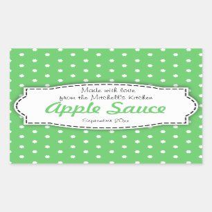 Pomme Sauce confit étiquette de nourriture verte a