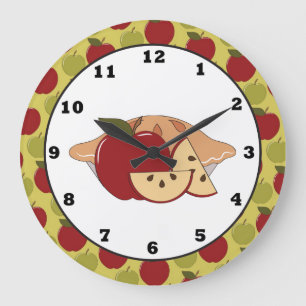 Pomme tarte sucré traitement horloge murale
