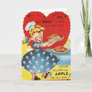 Pomme vintage de mon oeil Carte Saint Valentin