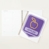Pomme violette Badge Conception Fruit Lover (Devant avec enveloppe)