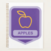 Pomme violette Badge Conception Fruit Lover (Devant)