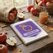 Pomme violette Badge Conception Fruit Lover
