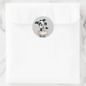 Pommel Horse Panda Ronde Sticker (Tas)
