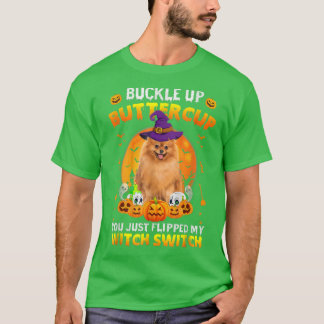 Pommeraanse hond doet Buttercup Halloween Costu T-shirt