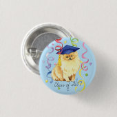 Pommeren Afstuderen Ronde Button 3,2 Cm (Voorkant /achterkant)