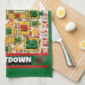 Pommeren Aftellen van Kerstmis-advent Calendar Dog Theedoek (Quarter Fold)