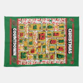 Pommeren Aftellen van Kerstmis-advent Calendar Dog Theedoek (Horizontaal)