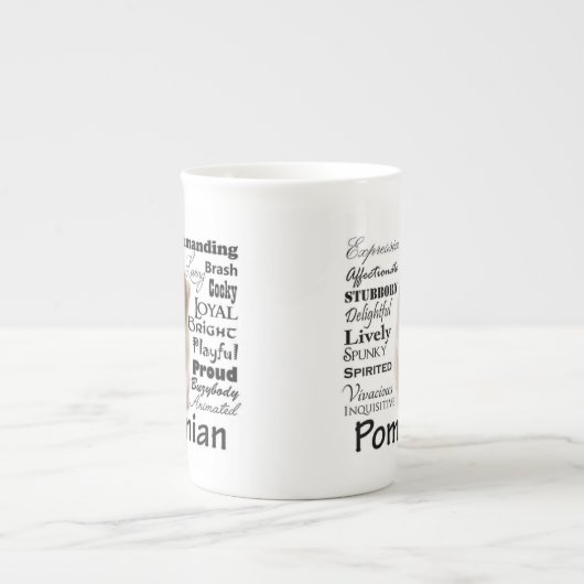 Pommeren Bone China Mok (Voorkant)