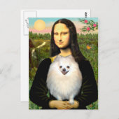 Pommeren (crème) - Mona Lisa Briefkaart (Voorkant / Achterkant)