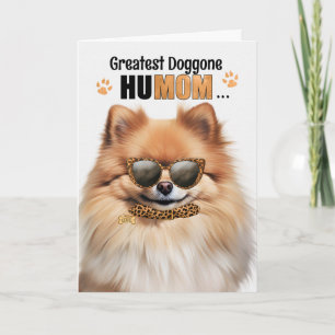 Pommeren Dog Greatest HuMOM Moederdag Feestdagen Kaart