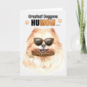 Pommeren Dog Greatest HuMOM Moederdag Feestdagen Kaart