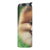 Pommeren Dog in St. Patrick's Day Dress Thermosbeker (Gedraaid links)