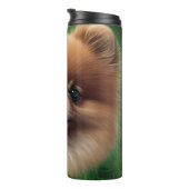 Pommeren Dog in St. Patrick's Day Dress Thermosbeker (Geroteerd rechts)