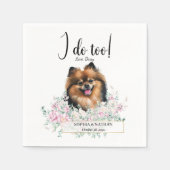 Pommeren Dog Wedding Cocktail Napkins Servet (Voorkant)
