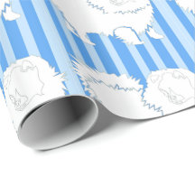 Pommeren Gift wrapping papier Blauwe strepen