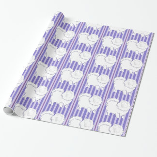 Pommeren Gift wrapping papier paarse strepen