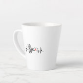 Pommeren hartslag hartlijn latte mok (Linkerhoek)