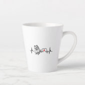 Pommeren hartslag hartlijn latte mok (Rechts)