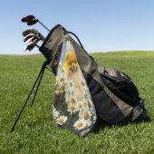 Pommeren in Daisies schilderen - Oorspronkelijke h Golfhanddoek (Groen)