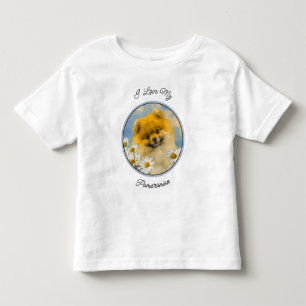 Pommeren in Daisies schilderen - Oorspronkelijke h Kinder Shirts