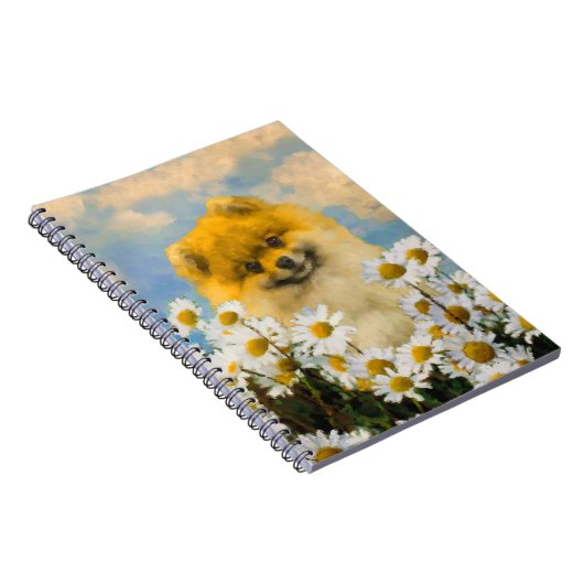 Pommeren in Daisies schilderen - Oorspronkelijke h Notitieboek (Rechterzijde)