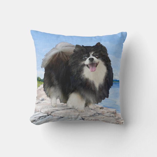 Pommeren in de Seashore Pillow Kussen (Voorkant)