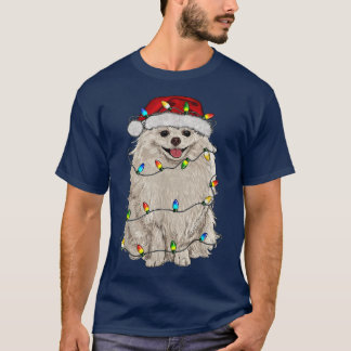 Pommeren Kerstboom Licht Pajama Hondenliefhebber X T-shirt