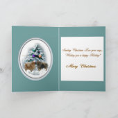 Pommeren kerstcadeaus feestdagen kaart (Binnen)