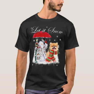 Pommeren Kerstmis kerstmis Snowman Xmas Pajama T-shirt