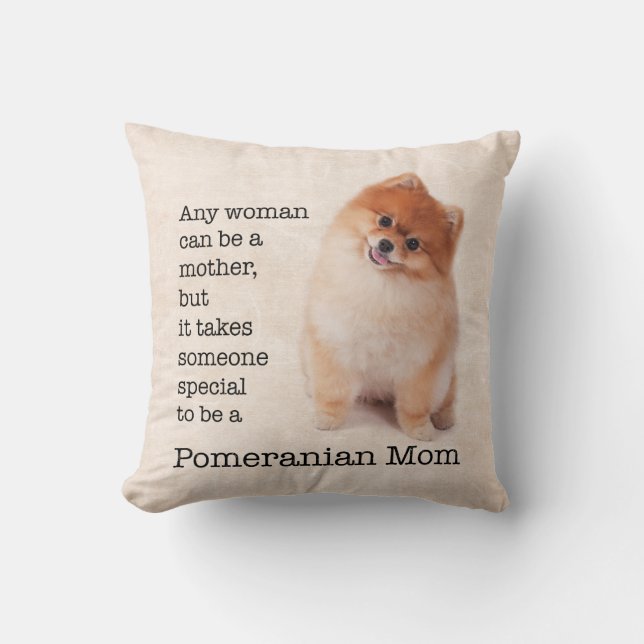 Pommeren Mam Pillow Kussen (Voorkant)