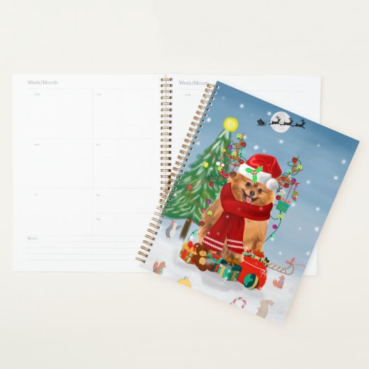 Pommeren met kerstcadeautjes planner (Display)