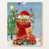 Pommeren met kerstcadeautjes planner (Achterkant)