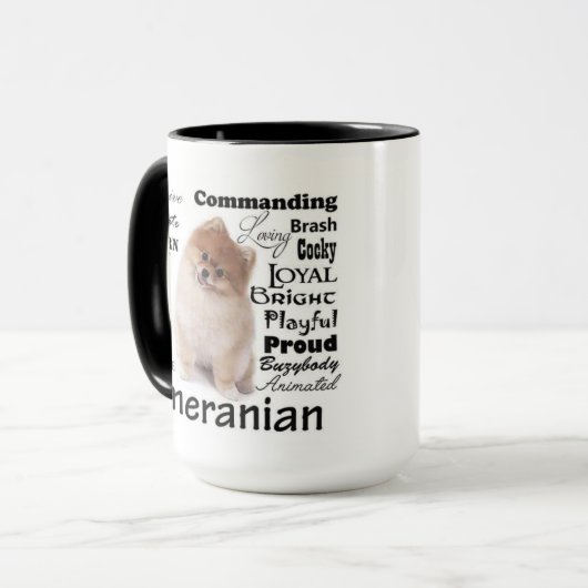 Pommeren Mok van reizen (Voorkant links)