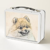 Pommeren (Oranje) schilderen - Oorspronkelijke hon (Achterkant)