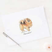 Pommeren! Ovale Sticker (Envelop)