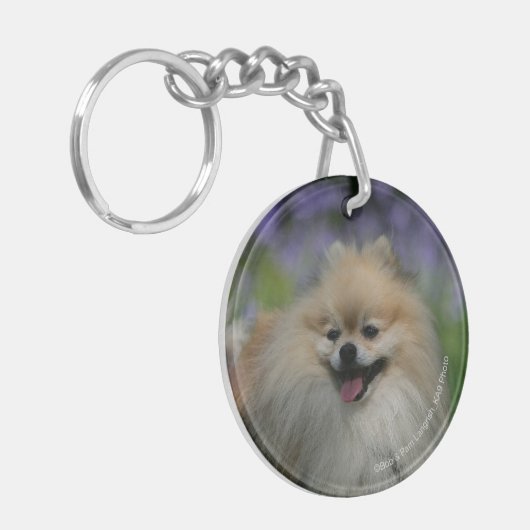 Pommeren Panting Sleutelhanger (Voorkant Links)