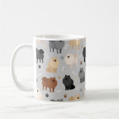 Pommeren Paw-prints en Dog Botten Coffee-Mok Koffiemok (Links)
