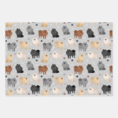 Pommeren Paw-prints en honden-Botten Inpakpapier Vel (Voorkant 3)