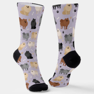 Pommeren Paw-prints en honden-Botten Sokken