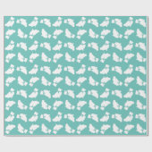 Pommeren Pom Dog Puppy Cadeaupapier (Vlak)