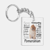 Pommeren Sleutelhanger (Voorkant Links)